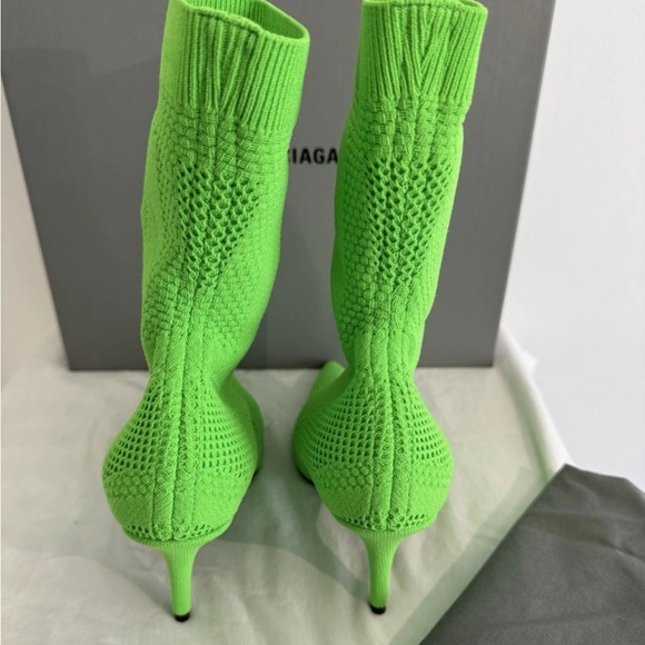 Balenciaga Neon Green Ankle Boots - Picture 4 of 6